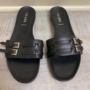 Black Prada Slides (Hardly Worn)